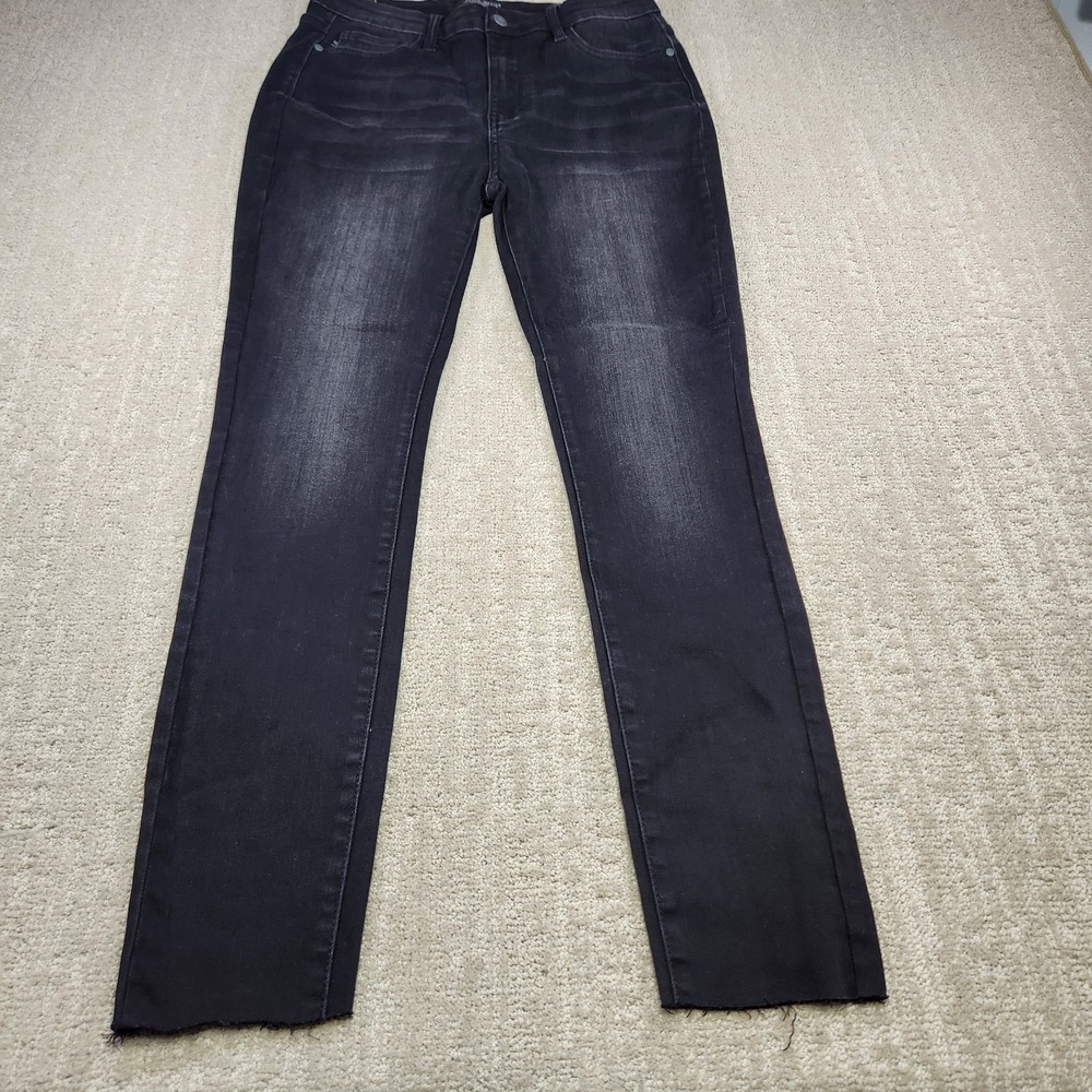 Judy Blue Jeans Women 11 30 Black Stretch Denim Skinny Hi Rise Tummy Control